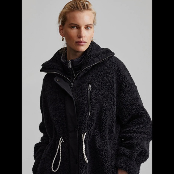 NWT Black Sherpa VARLEY Jones Coat - Picture 4 of 16